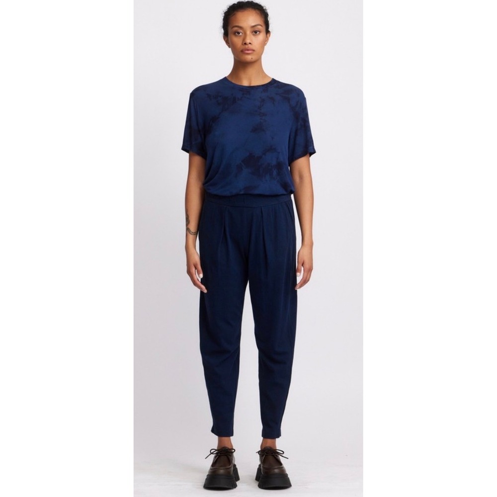 Raquel Allegra Easy Pants indigo 1/S Tapered Pull On minimalist quiet luxury